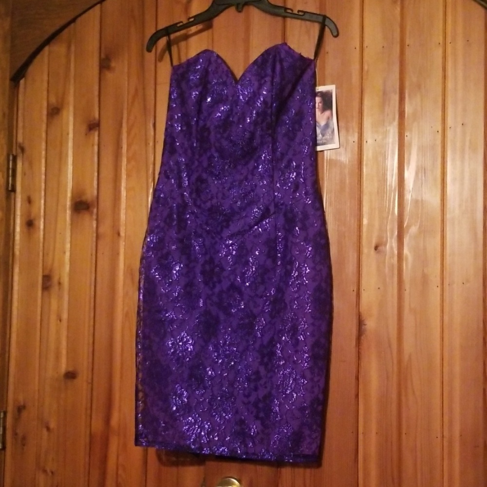 Purple cocktail dress